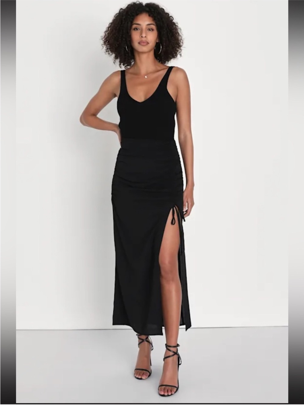 Lulus Pique Your Interest Black Ribbed Backless
Bodysuit - Size XS